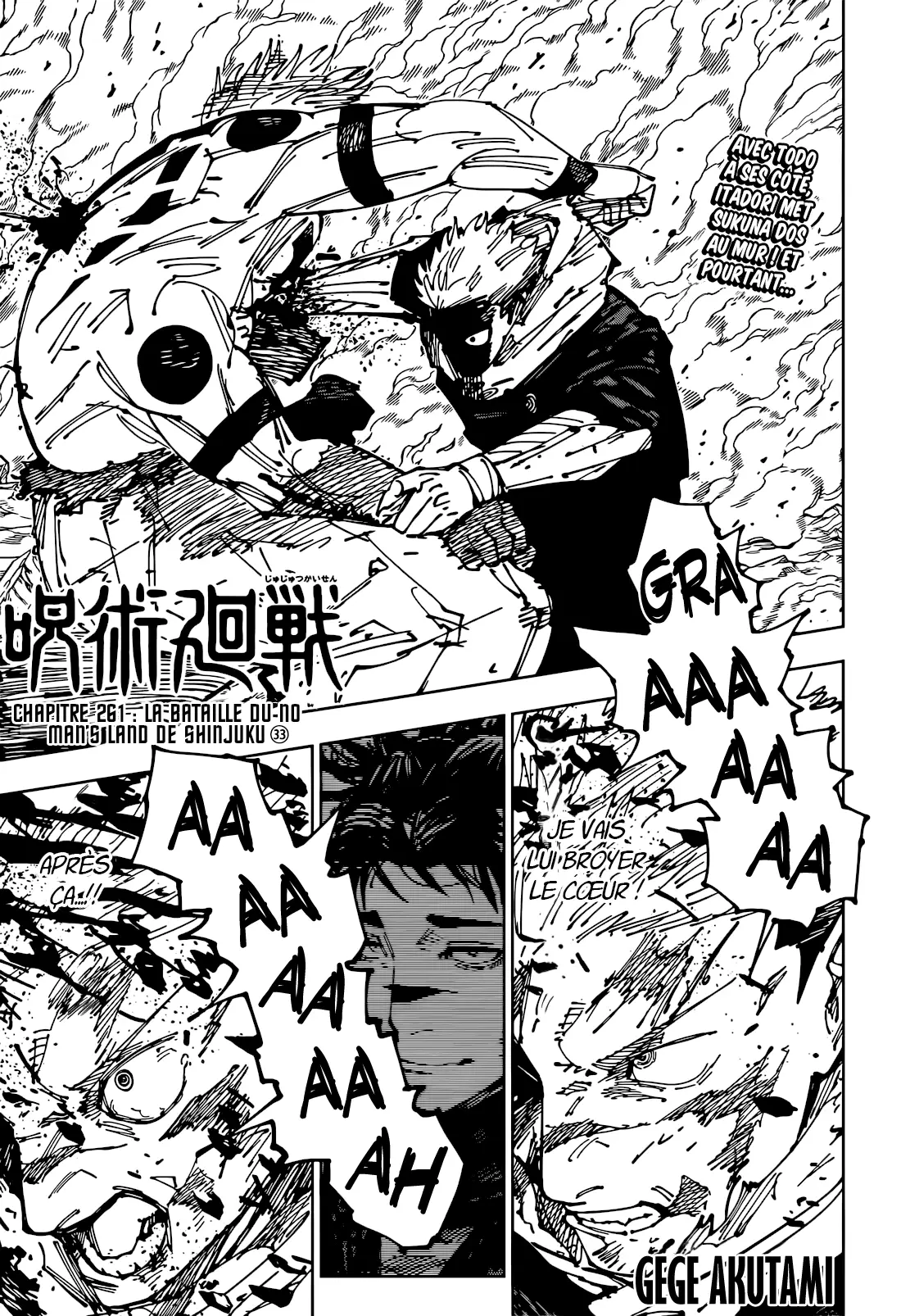 Jujutsu Kaisen: Chapter chapitre-261 - Page 1