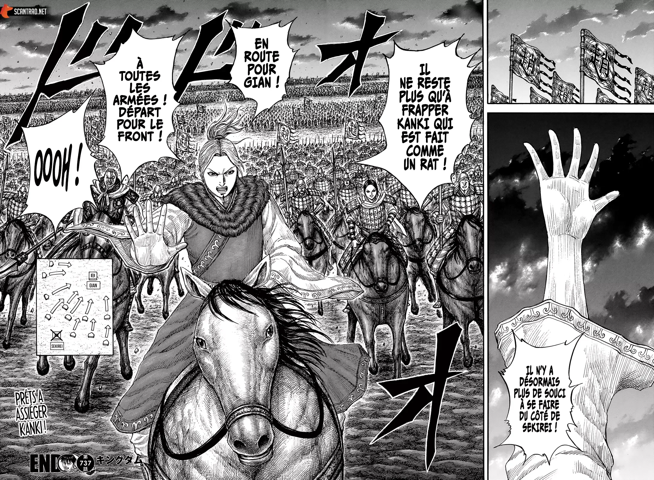 Scan Kingdom Chapitre 737 : L'unité des habitants de Zhao - Page 18 sur