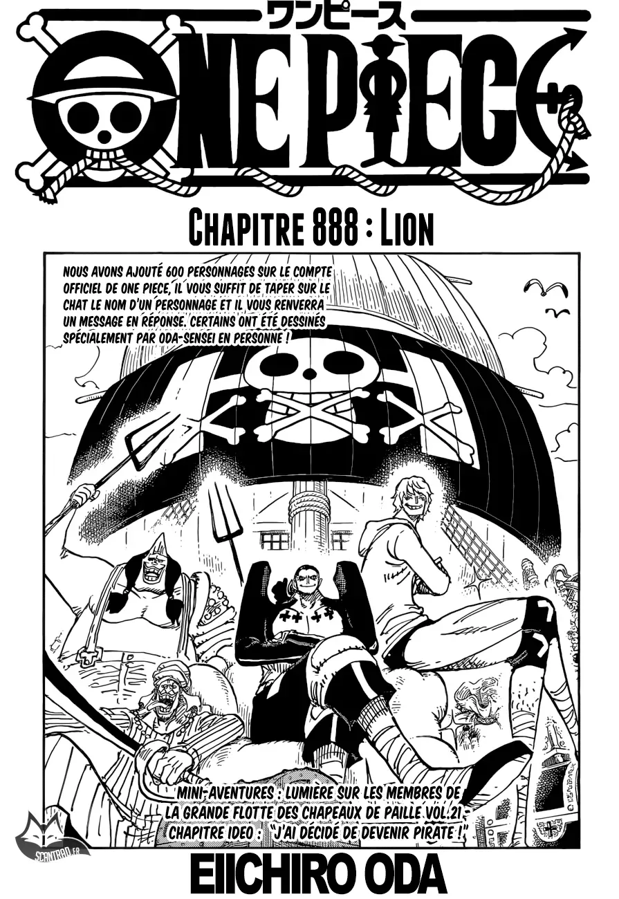 One Piece: Chapter chapitre-888 - Page 1