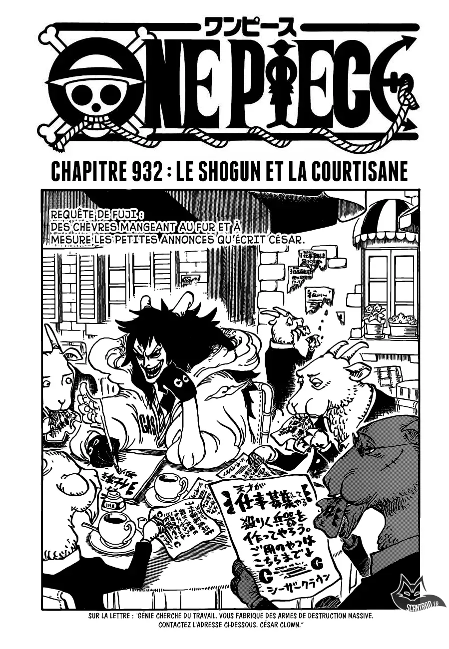 One Piece: Chapter chapitre-932 - Page 1