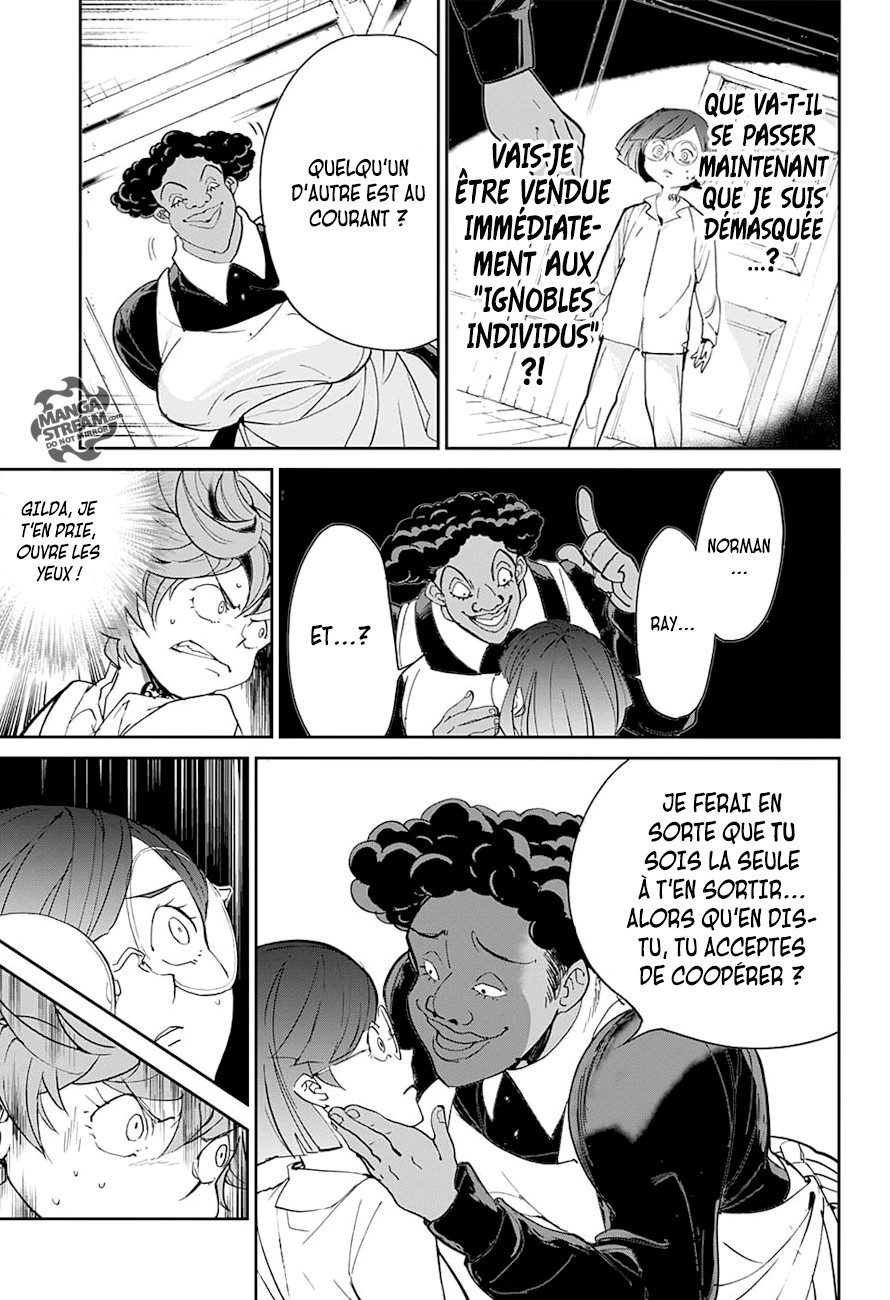 Scan The Promised Neverland Chapitre 12 : Le traître (2) - Page 1 sur