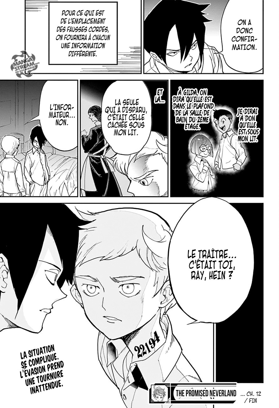 The Promised Neverland: Chapter chapitre-12 - Page 19
