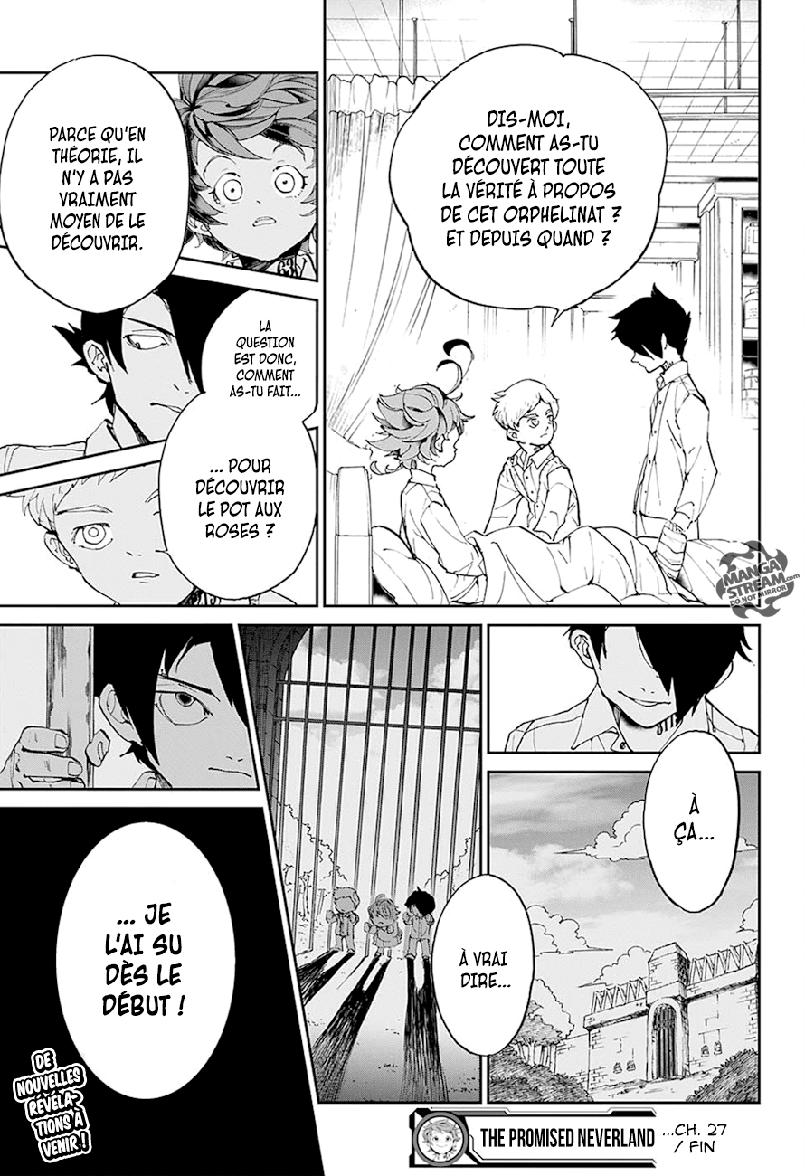 The Promised Neverland: Chapter chapitre-27 - Page 19