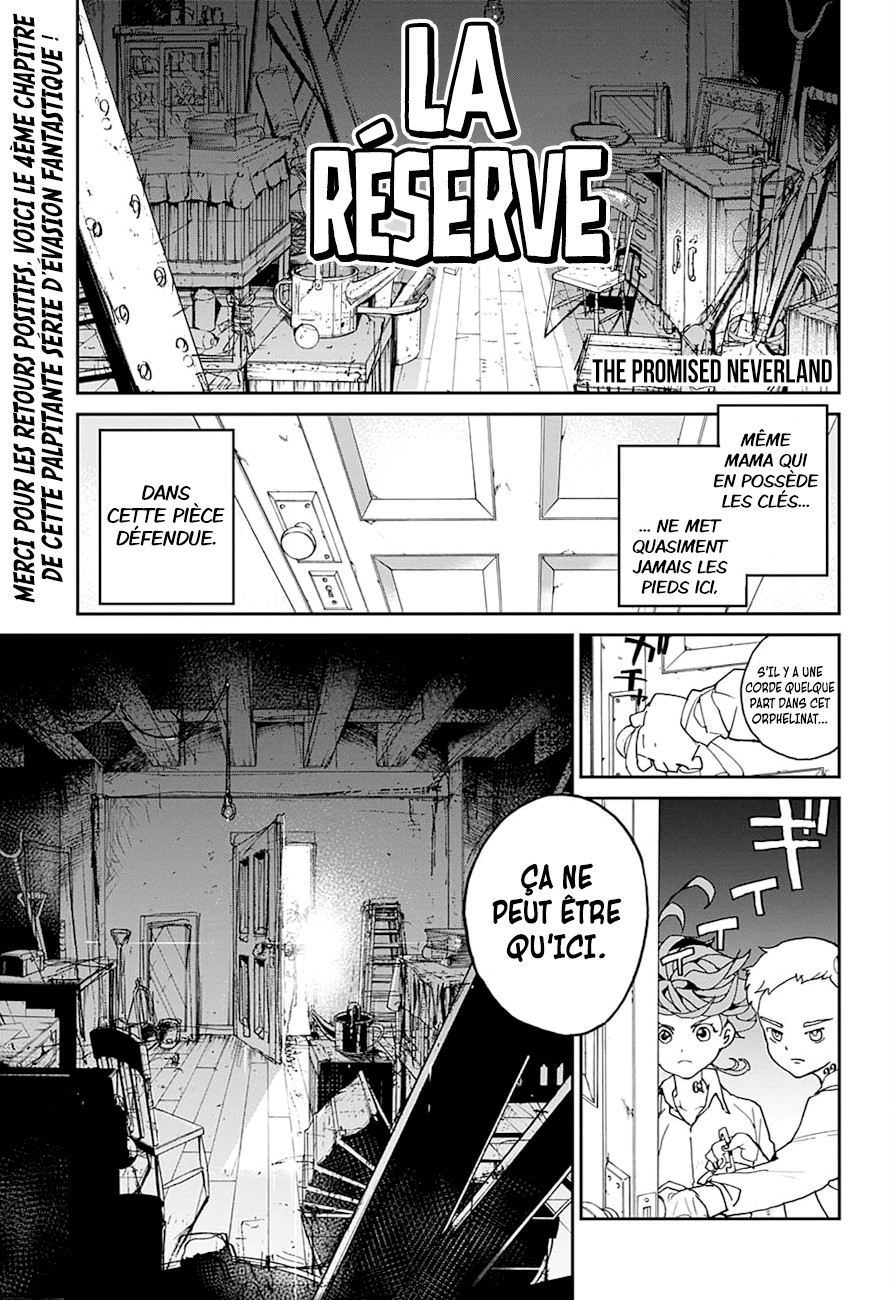 The Promised Neverland: Chapter chapitre-4 - Page 1