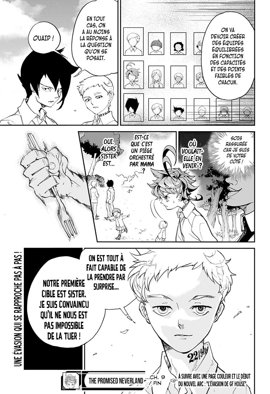 The Promised Neverland: Chapter chapitre-9 - Page 19